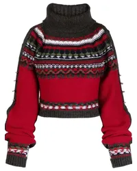 Monse Pullover mit Intarsienmuster Rot