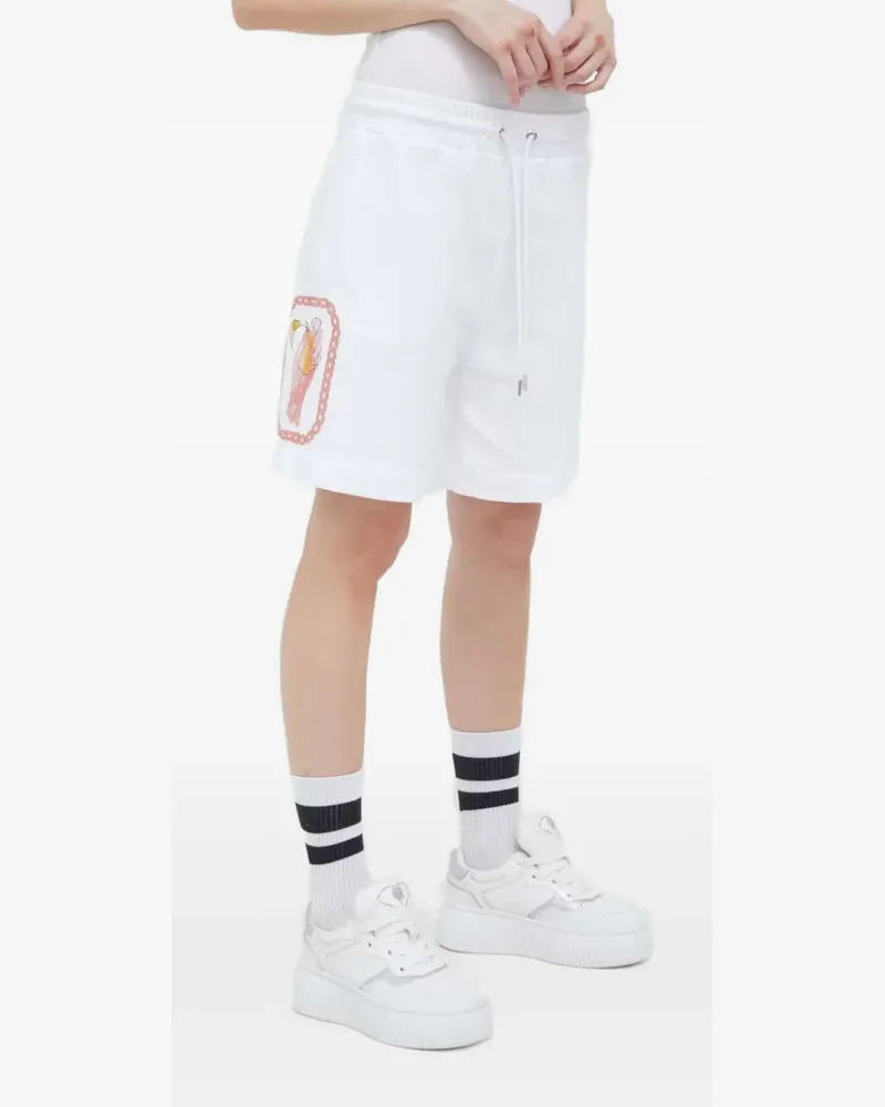 Iceberg drawstring graphic-print shorts - Weiß Weiß