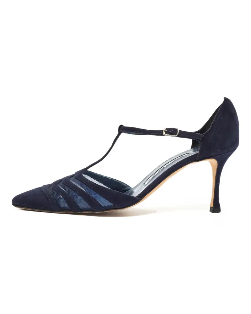 Manolo Blahnik Janes mit Absatz - Blau Blau