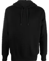 Versace Jeans Hoodie mit Logo-Streifen Schwarz