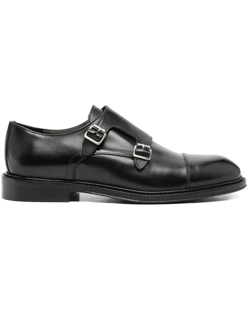 Corneliani Loafer mit doppelter Schnalle - Schwarz Schwarz