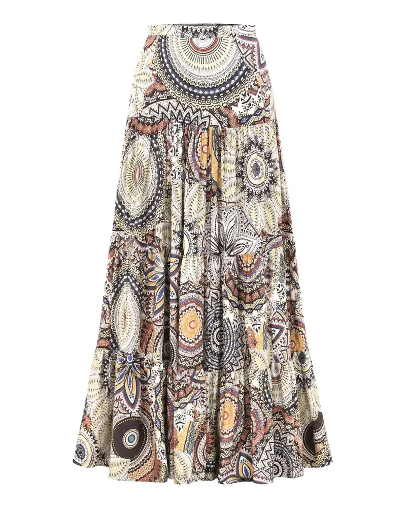 Alexis Nara tiered maxi skirt - Nude Nude