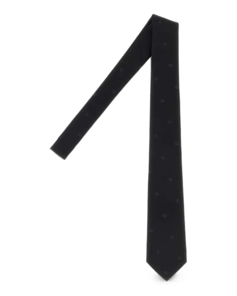 Gucci Spitz zulaufende Krawatte - Schwarz Schwarz
