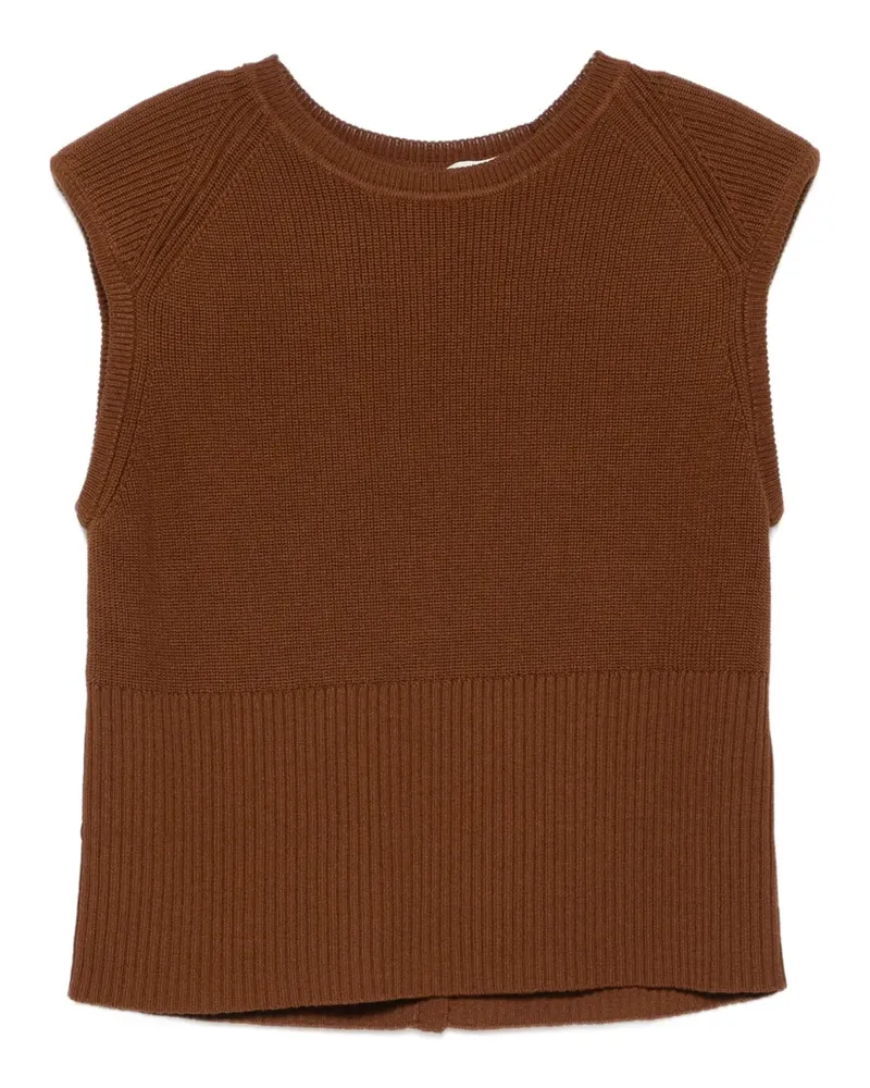 ba&sh Esma Oberteil mit Knopfdetail - Braun Braun