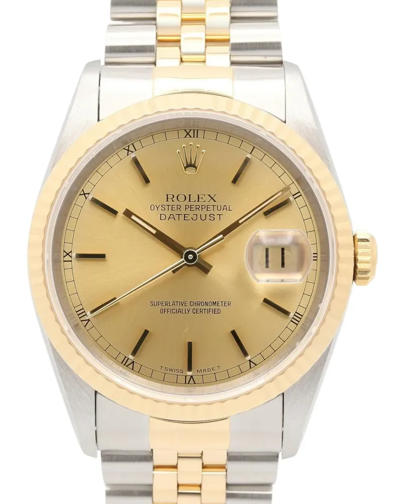 Rolex 2010s Datejust Oyster Perpetual Armbanduhr 36mm - Gold Gold