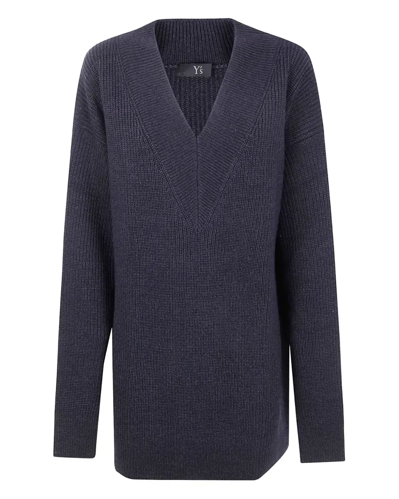 Yohji Yamamoto Gerippter Pullover - Grau Grau