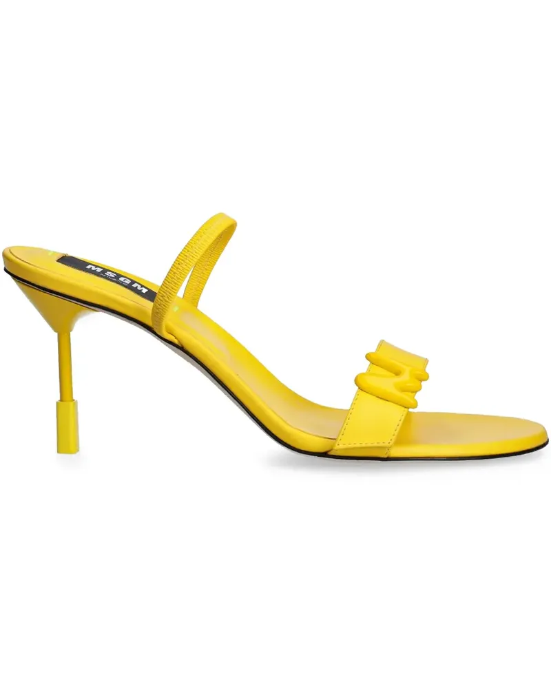 MSGM Sandalen mit Logo-Schild 85mm - Gelb Gelb