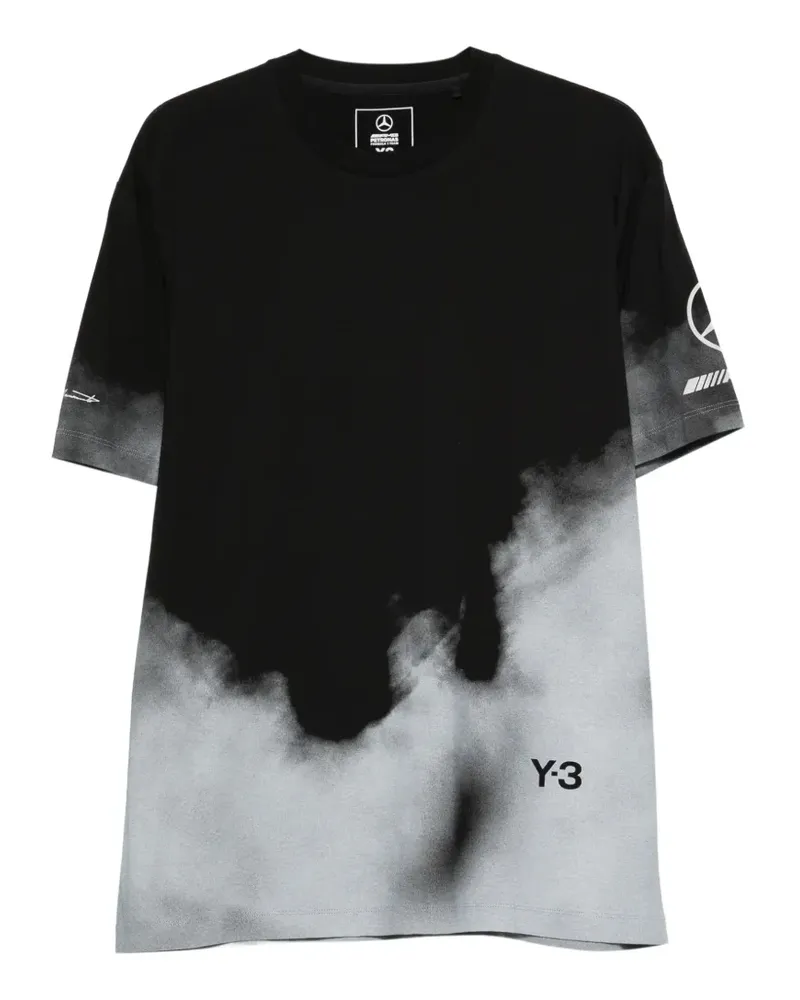 Y-3 x Mercedes-AMG Petronas F1 logo-detail T-shirt - Schwarz Schwarz