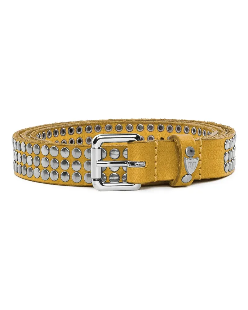HTC Hollywood Trading Company studded belt - Gelb Gelb