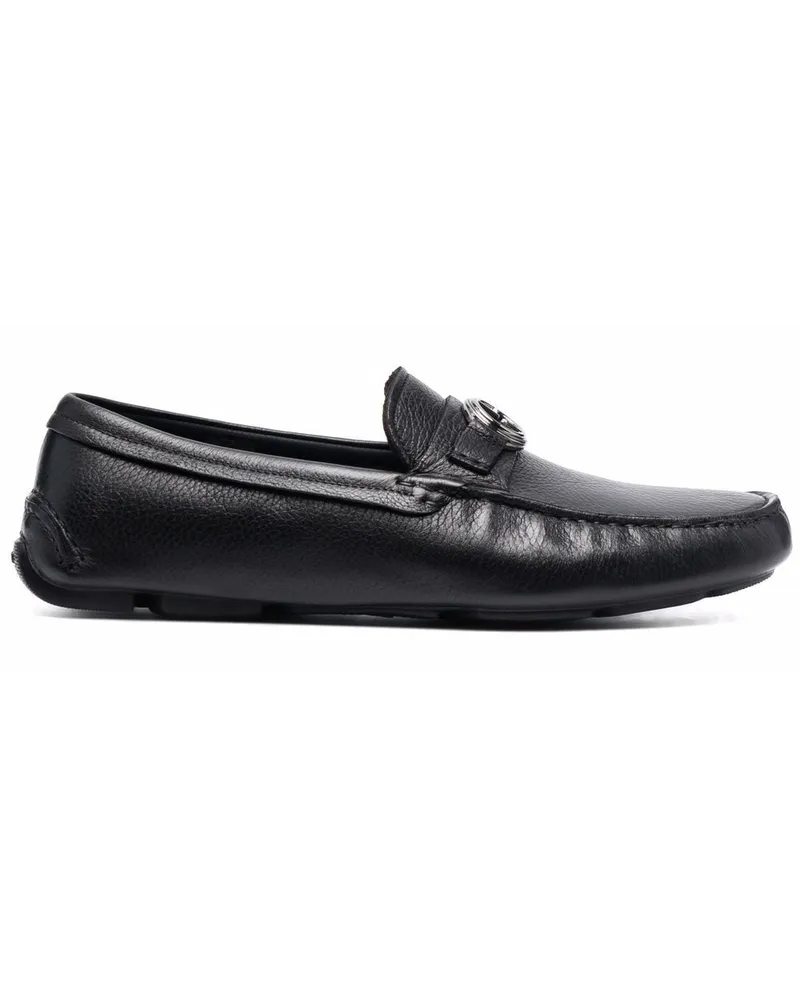 Giorgio Armani Loafer mit Logo-Schild Schwarz