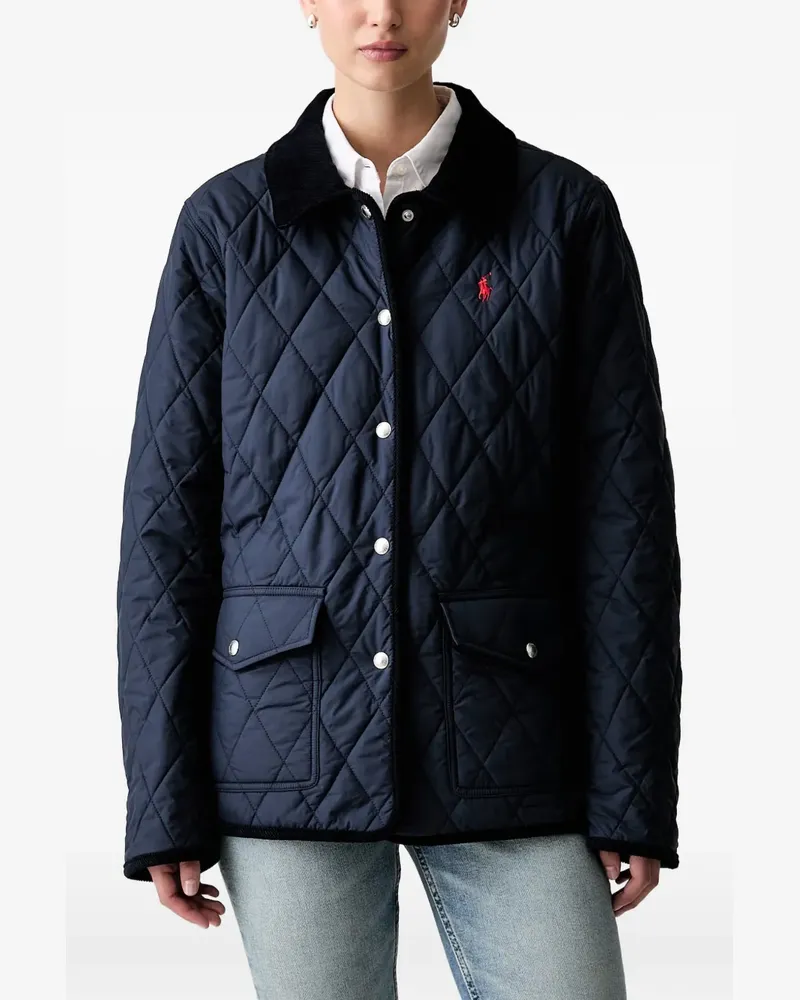 Ralph Lauren quilted corduroy-collar jacket - Blau Blau
