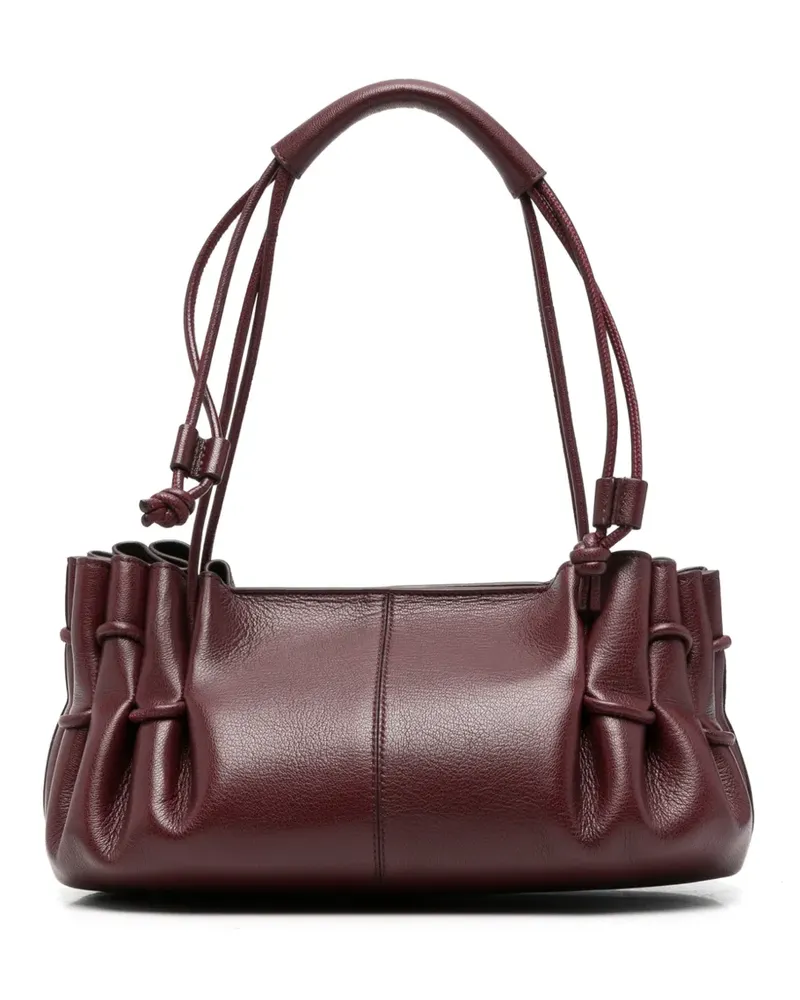 HEREU ruched leather tote bag - Rot Rot