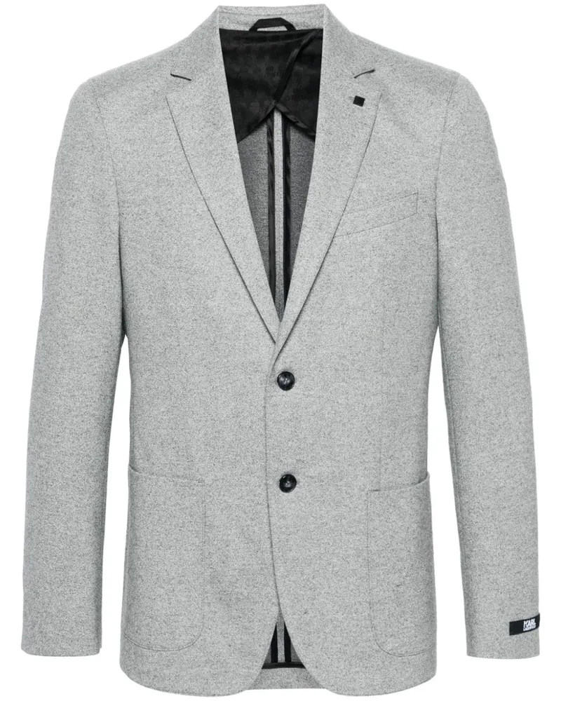 Karl Lagerfeld Einreihiges Sakko mit Brosche - Grau Grau