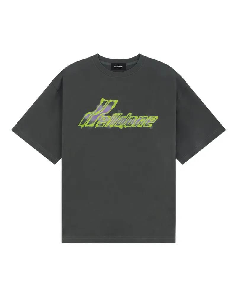 WE 11 DONE T-Shirt mit Logo-Print - Grau Grau