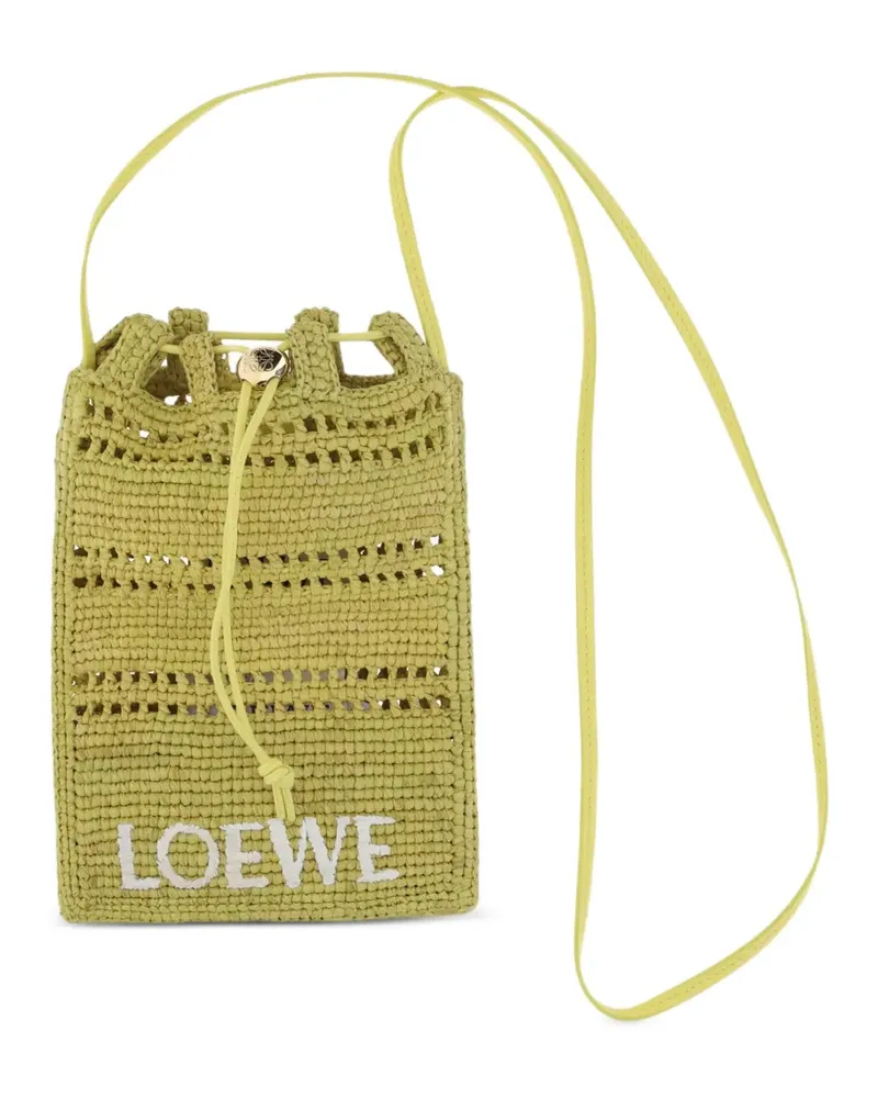 Loewe Schultertasche mit Kordelzug - Gelb Gelb