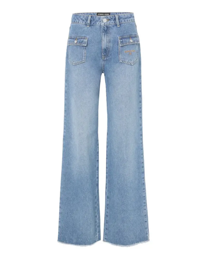Iceberg Ausgefranste Jeans mit aufgesetzten Taschen - Blau Blau