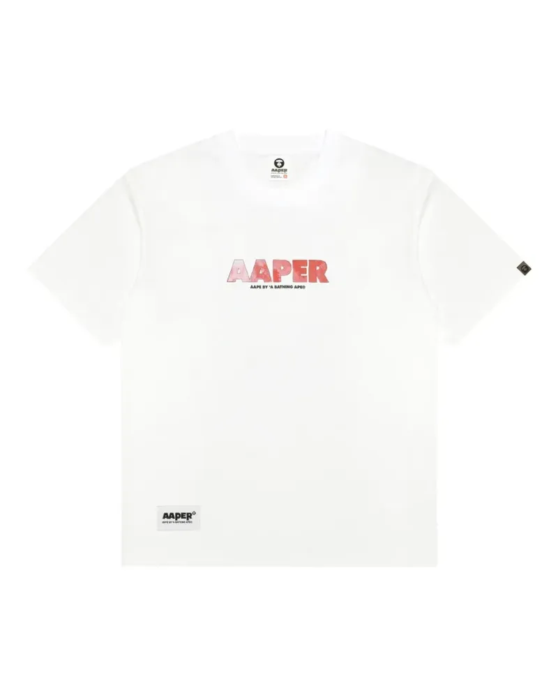 BAPE Aaper T-Shirt mit grafischem Print - Weiß Weiß