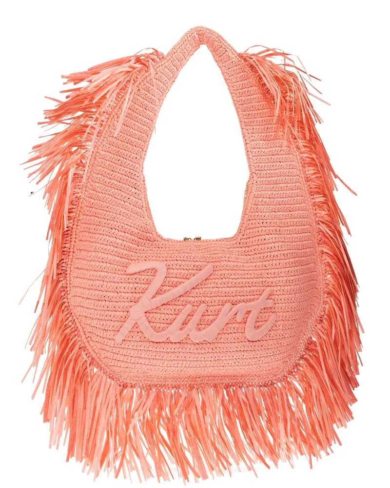 Kurt Geiger Kurt large fringe-trim bag - Rosa Rosa
