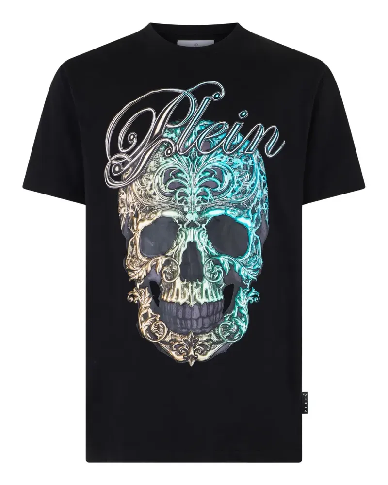 Philipp Plein T-Shirt mit Totenkopf - Schwarz Schwarz
