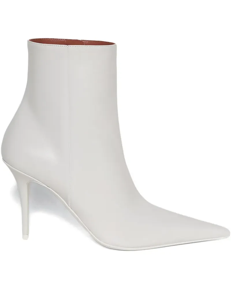 Amina Muaddi Barbara Stiefel 90mm - Weiß Weiß