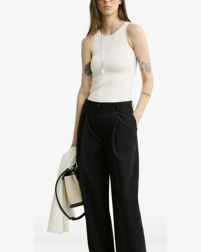 Totême Classic Compact Strick-Tanktop - Weiß Weiß