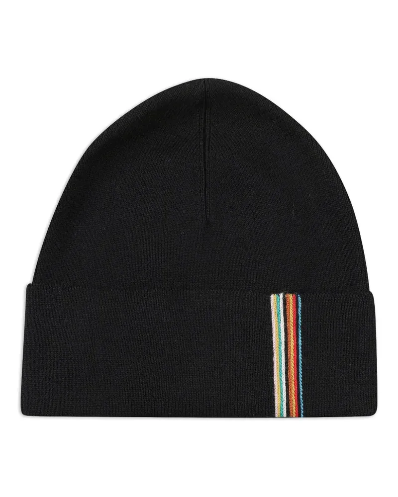 Paul Smith Signature Stripe Beanie - Schwarz Schwarz