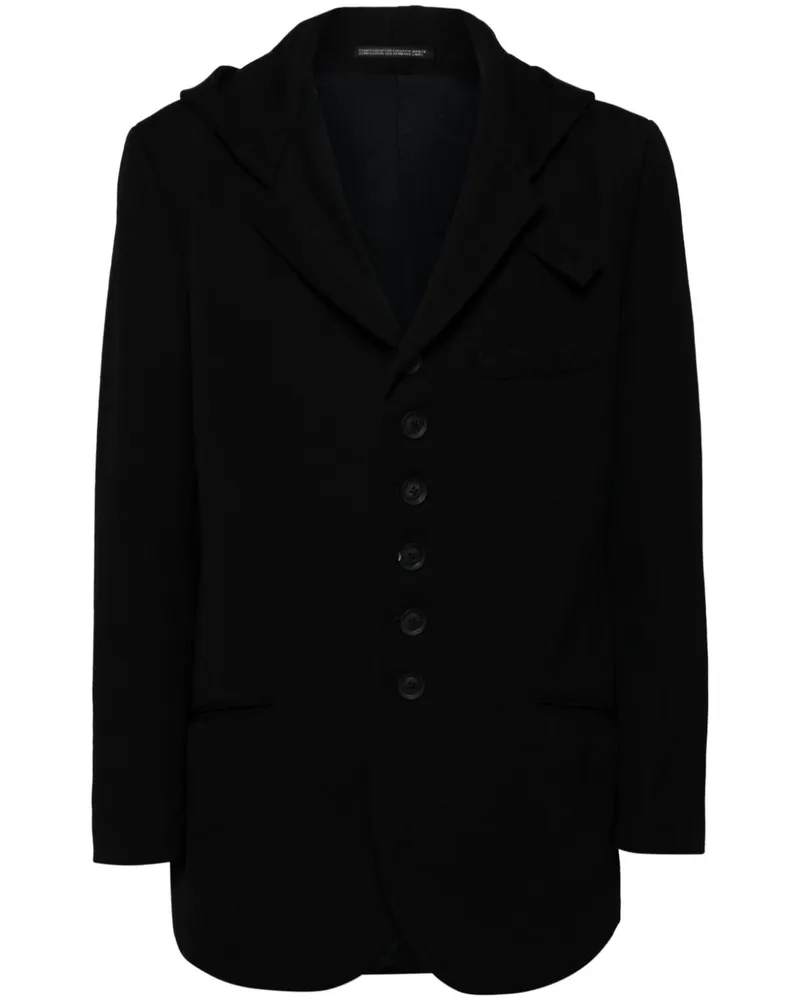 Yohji Yamamoto Klassische Kapuzenjacke Schwarz