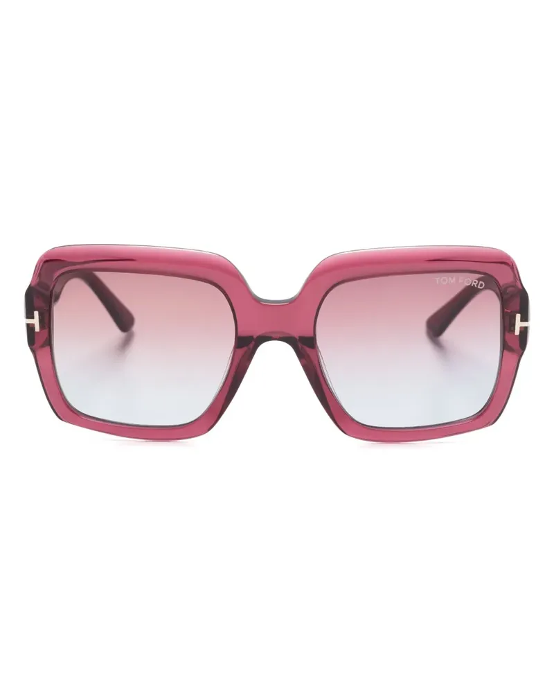 Tom Ford Kaya Sonnenbrille mit Oversized-Gestell - Rot Rot