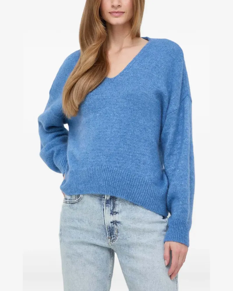 HUGO BOSS Pullover mit V-Ausschnitt - Blau Blau