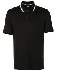 HUGO BOSS Poloshirt mit Logo-Stickerei Schwarz