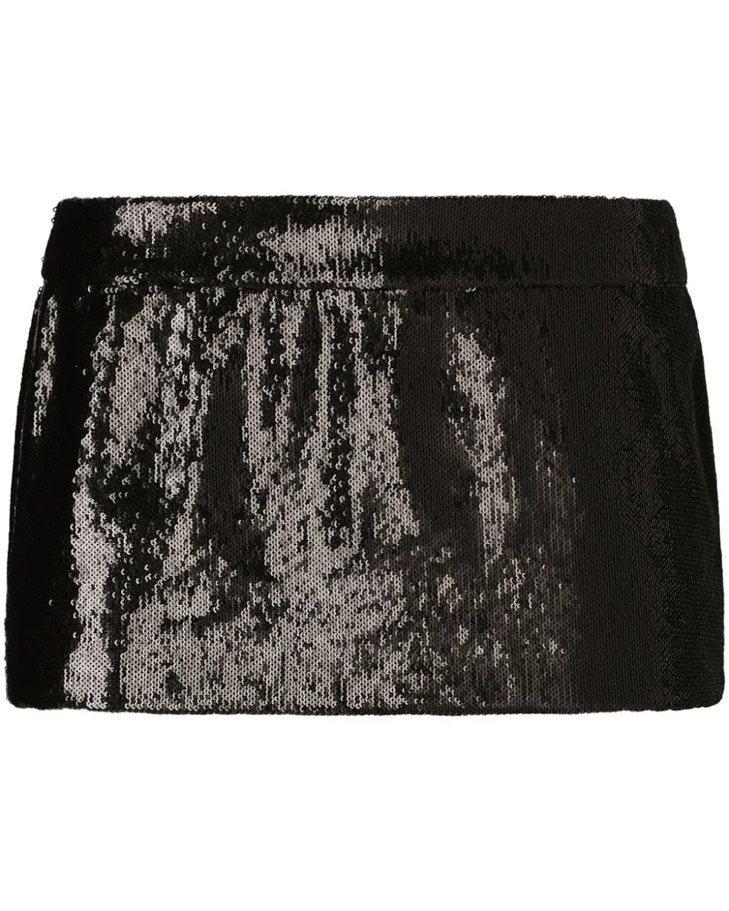 Dolce & Gabbana Minirock mit Pailletten - Schwarz Schwarz