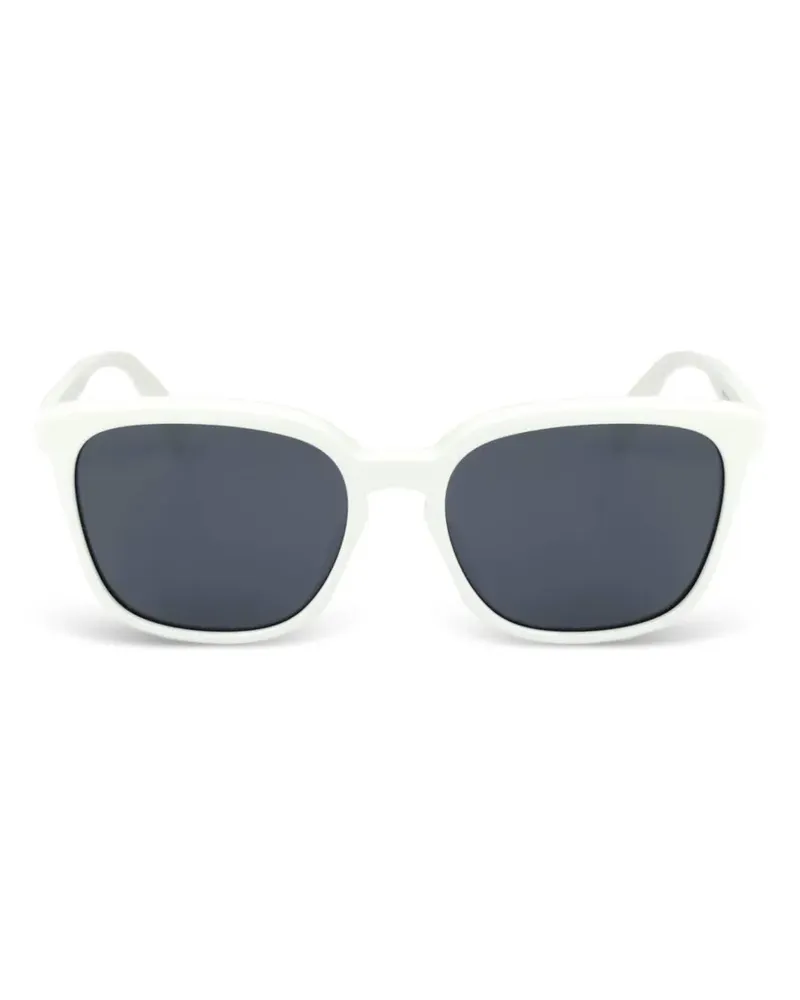 adidas Sonnenbrille mit eckigem Gestell - Weiß Weiß