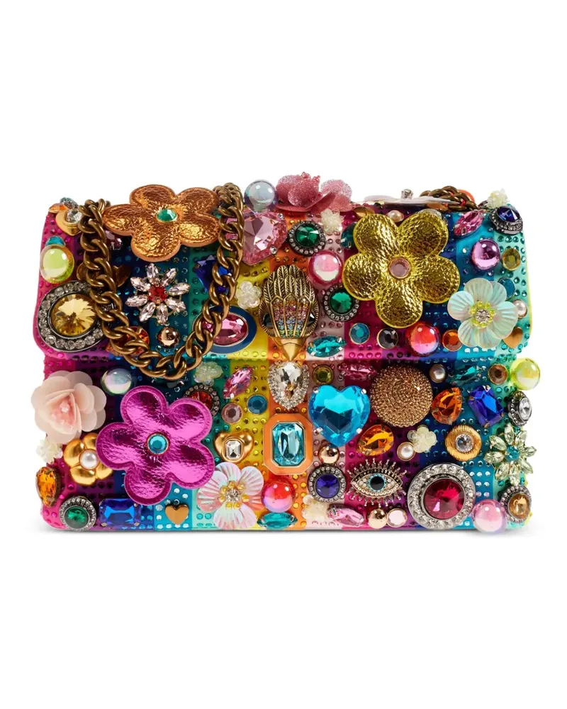 Kurt Geiger floral-embellished shoulder bag - Blau Blau