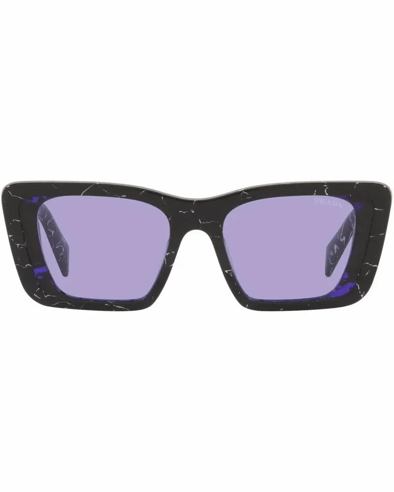 Prada Eckige Sonnenbrille mit marmorierter Wirkung - Grün Grün