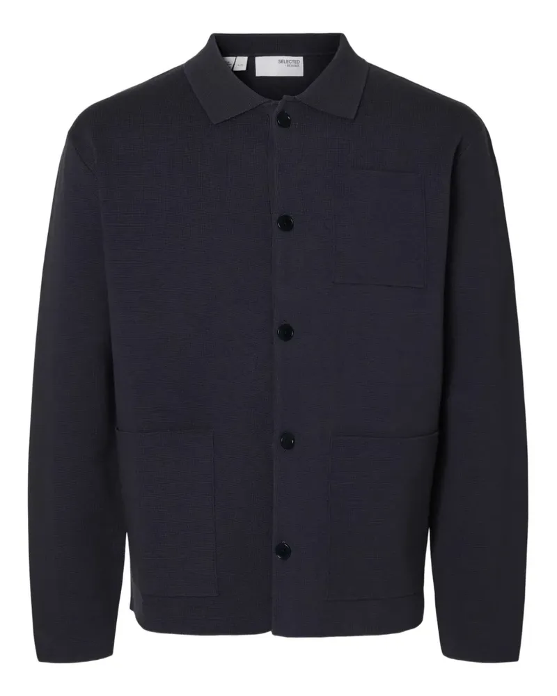 Selected Geknöpfter Cardigan - Blau Blau