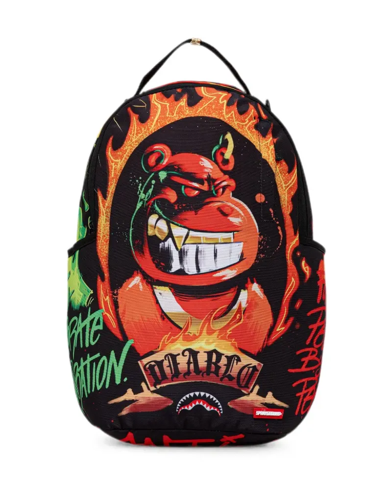 Sprayground Diablo Billion Burdin graphic-print zip-around backpack - Schwarz Schwarz