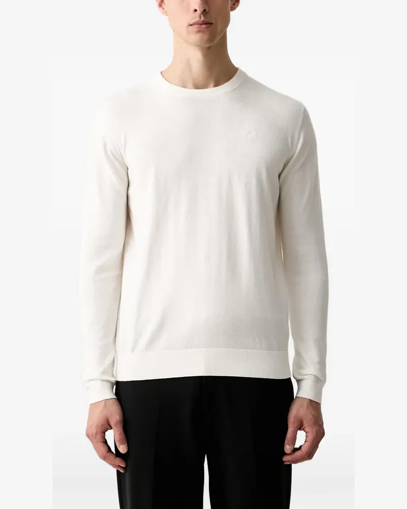 Karl Lagerfeld logo-patch crew-neck sweater - Weiß Weiß