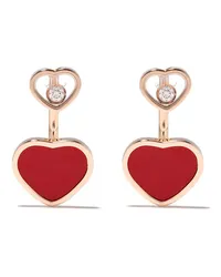 Chopard 18kt 'Happy Hearts' Rotgoldohrringe Rosa