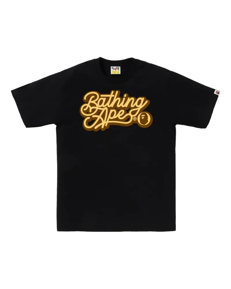 BAPE T-Shirt mit Logo-Print - Schwarz Schwarz