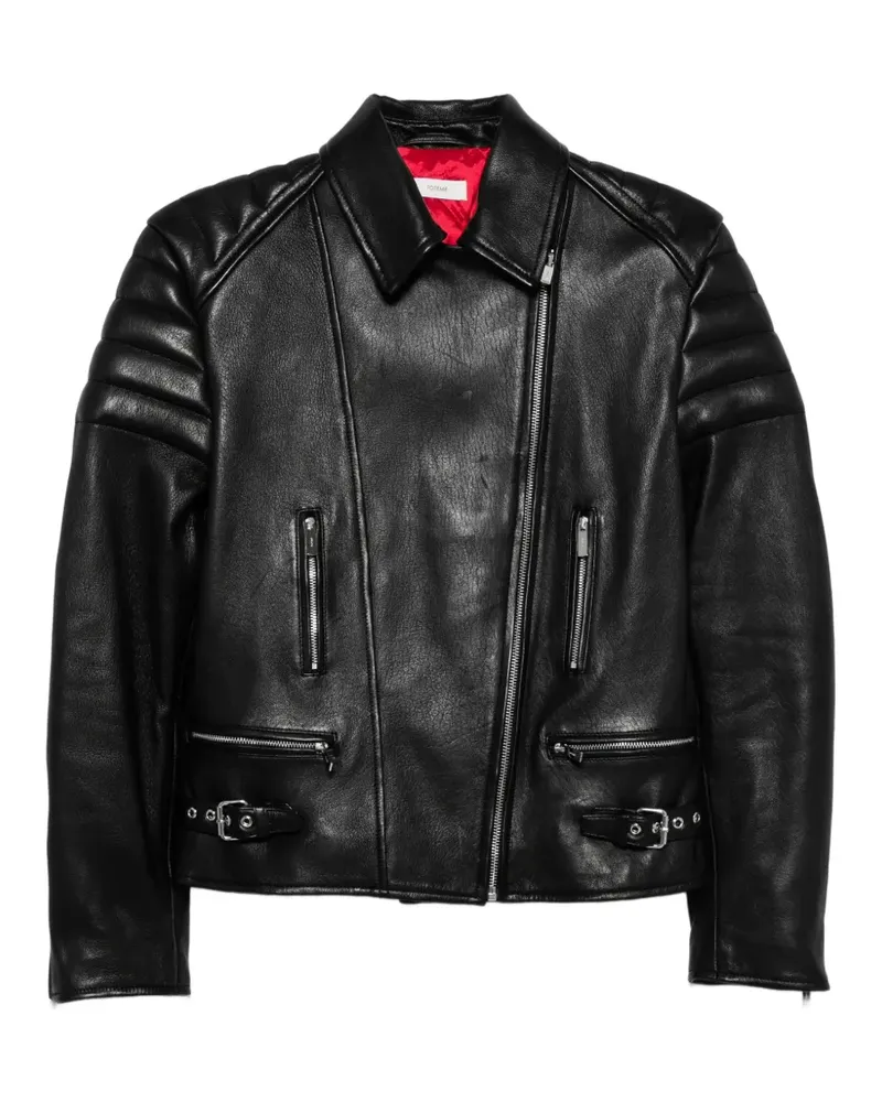 Totême Bikerjacke aus Leder - Schwarz Schwarz