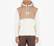 Hoodie mit Fleece-Einsätzen - Nude