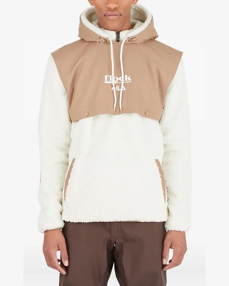 Fila Hoodie mit Fleece-Einsätzen - Nude Nude
