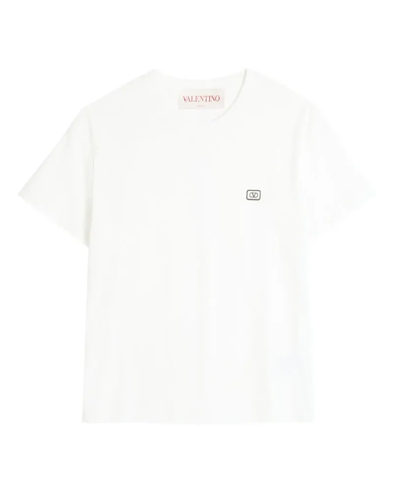Valentino Garavani T-Shirt mit VLogo-Patch - Weiß Weiß