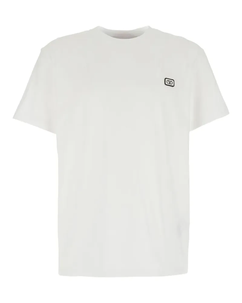 Valentino Garavani T-Shirt mit VLogo-Patch - Weiß Weiß