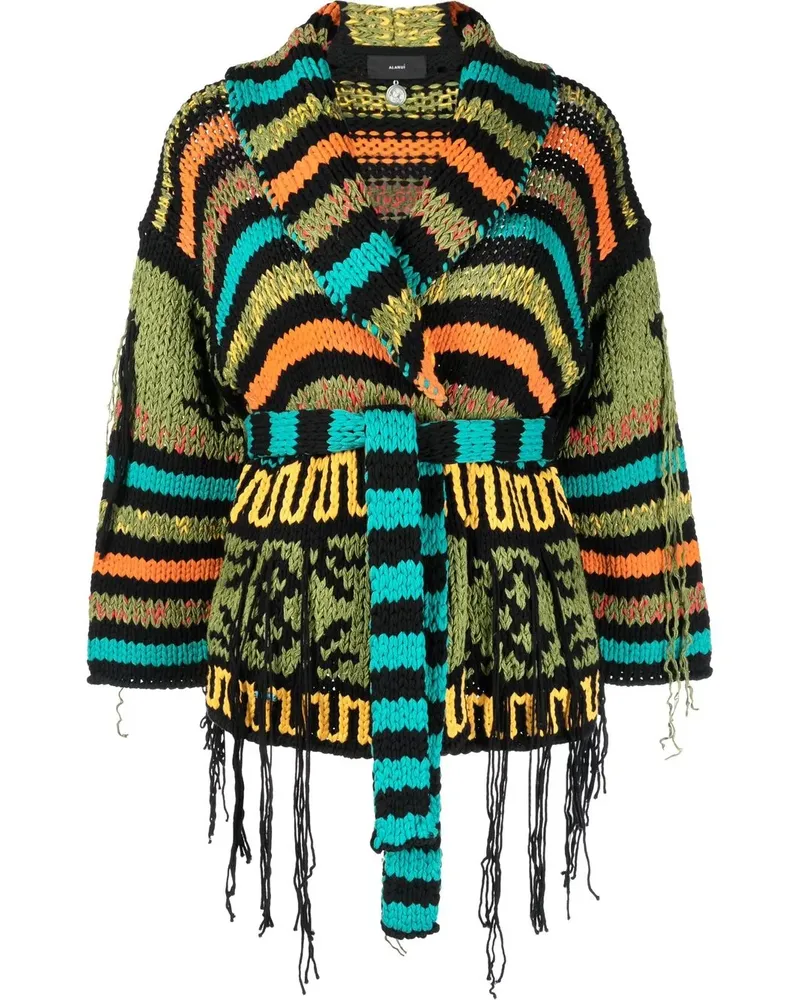 Alanui Cardigan mit Streifen - Grün Grün