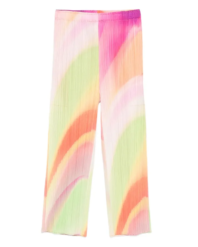 Issey Miyake Straight-Leg-Hose mit Falten - Rosa Rosa