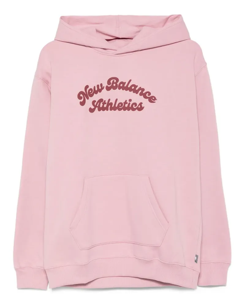 New Balance Hoodie mit Logo-Print - Rosa Rosa