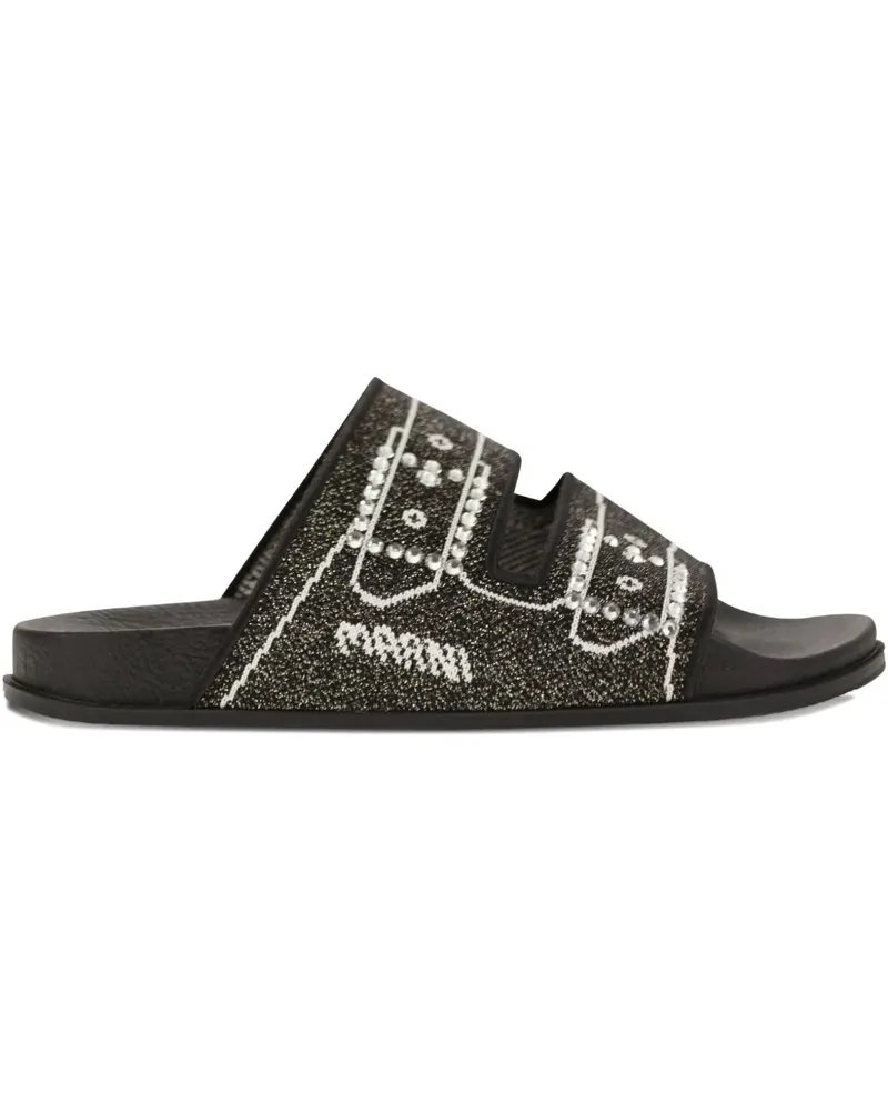 Marni Verzierte Sandalen - Schwarz Schwarz