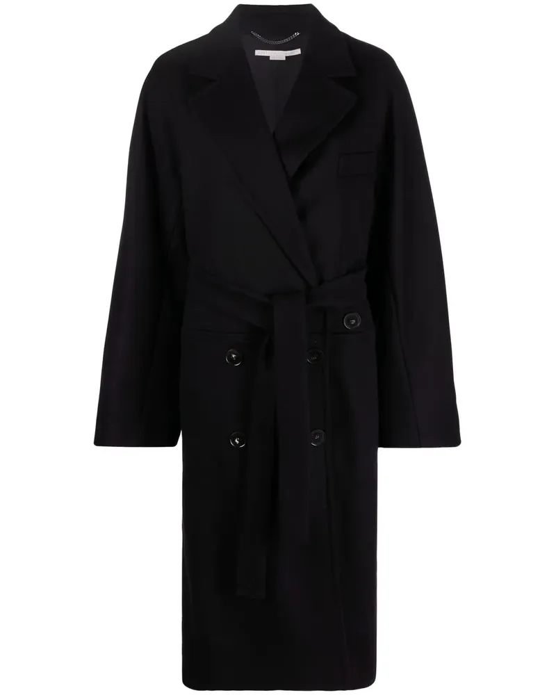Stella McCartney Mantel mit Gürtel - Schwarz Schwarz