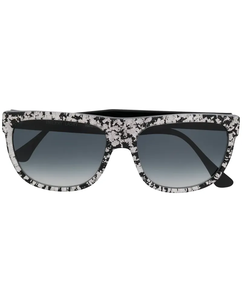 Thierry Lasry Eckige 'Profecy' Sonnenbrille - Schwarz Schwarz